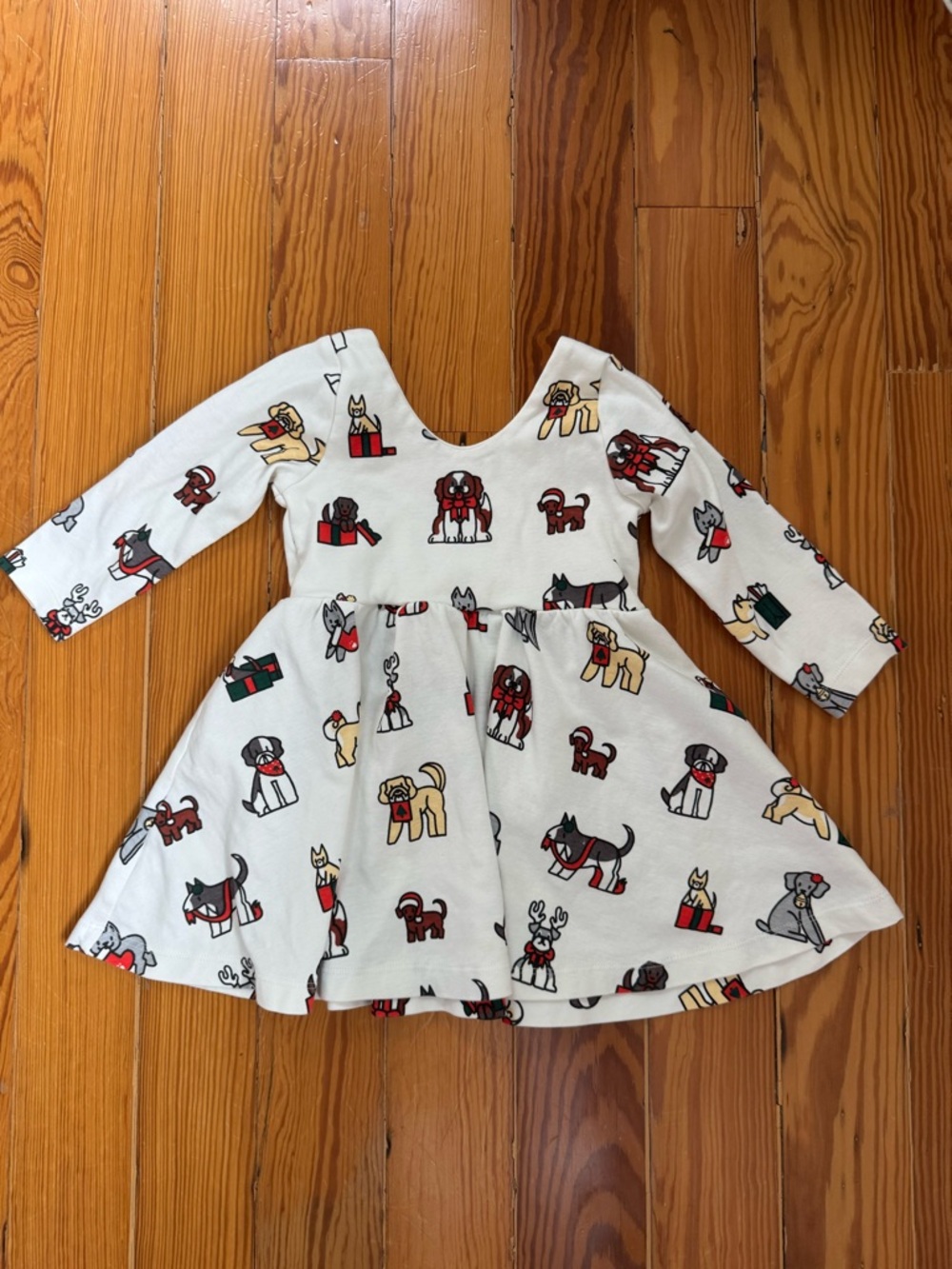 Monica + Andy Holiday Dog Print Dress